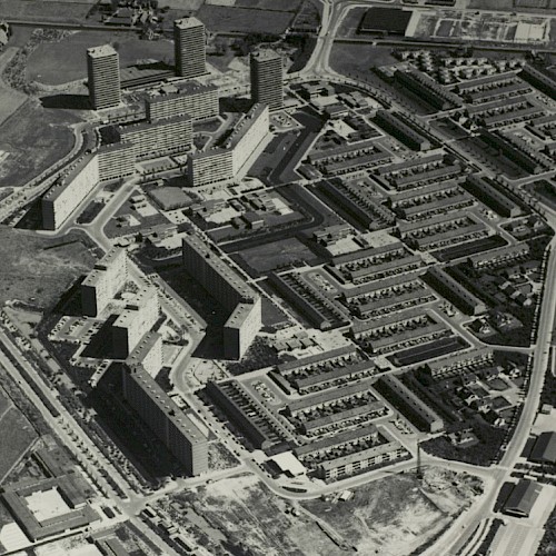 Luchtfoto wijk Palenstein 1973