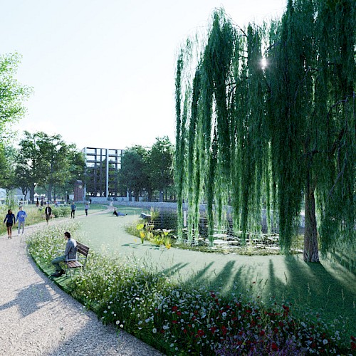 Horeca en water in het De Monchypark