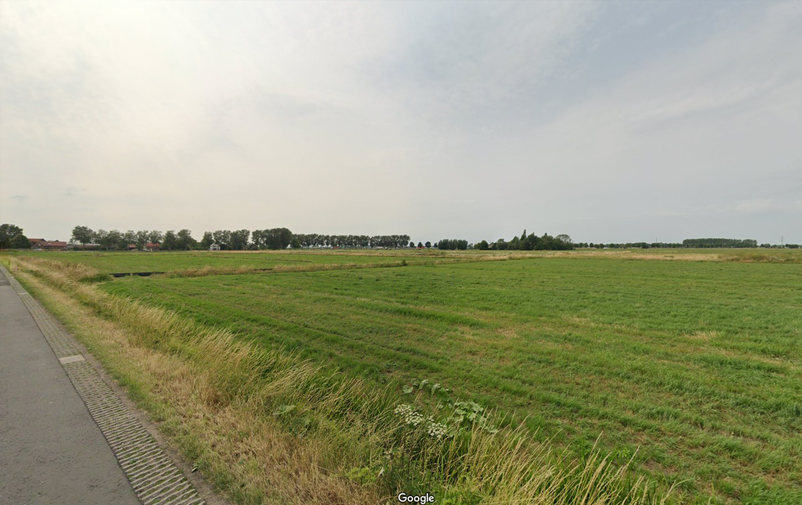 Haarweg, zicht op toekomstig bedrijventerrein. Beeld: Google